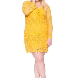 Eloquii Tie Neck Lace Tunic